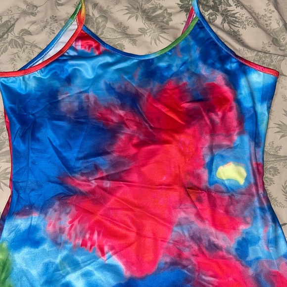 BLUE TIE DYE ROMPER (PLEASE SEE LAST IMAGE FOR ACTUAL COLOR) - Picture 4 of 4